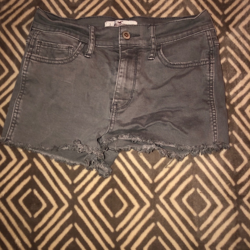 Hollister gray jean shorts